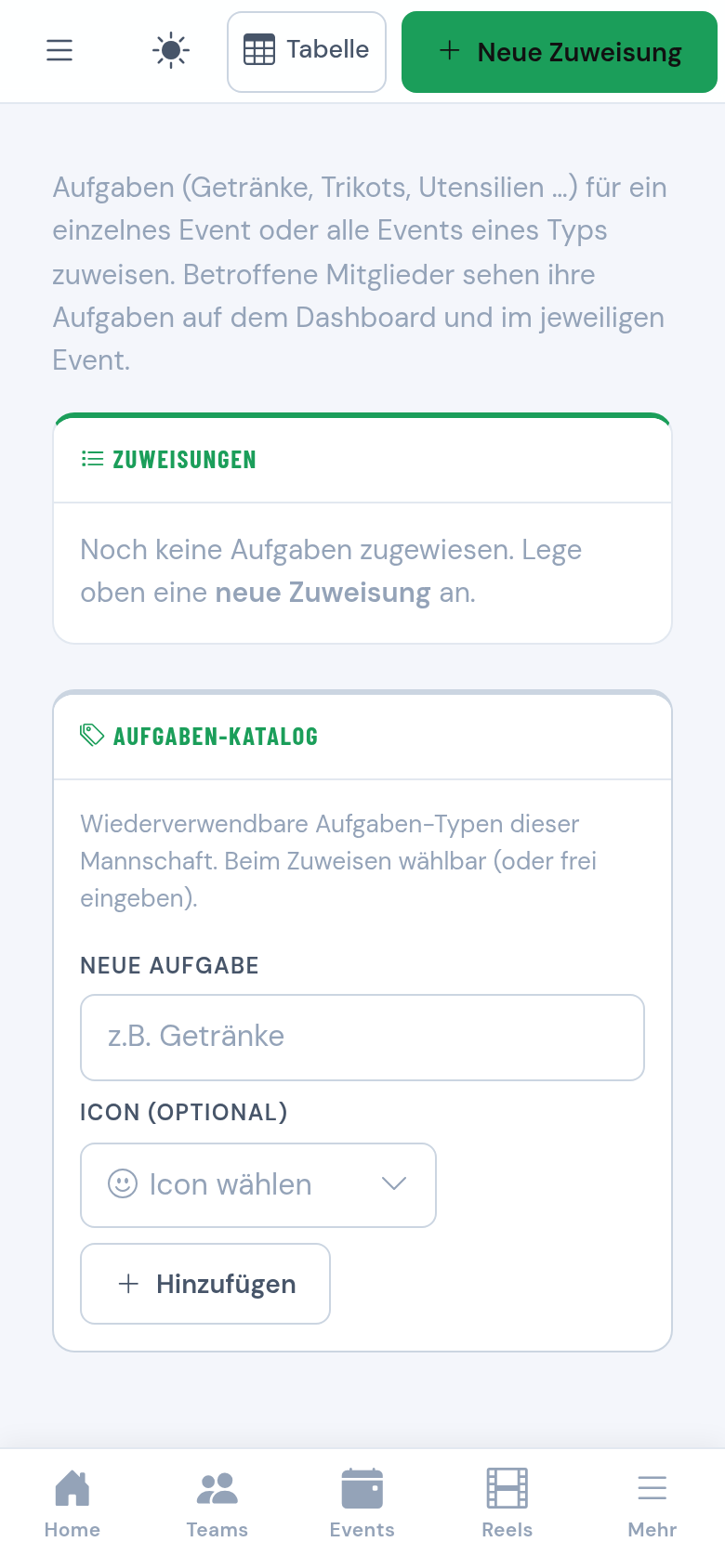 Team-Aufgaben mit Rotation